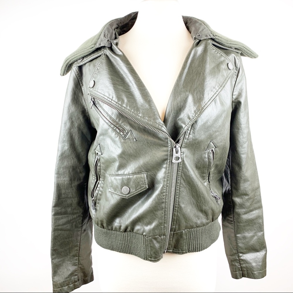 Lucky Brand Olive Green Moto Jacket